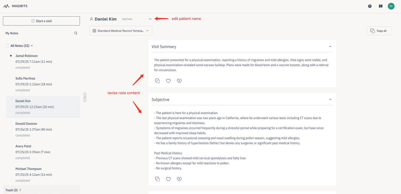 Magibits login interface