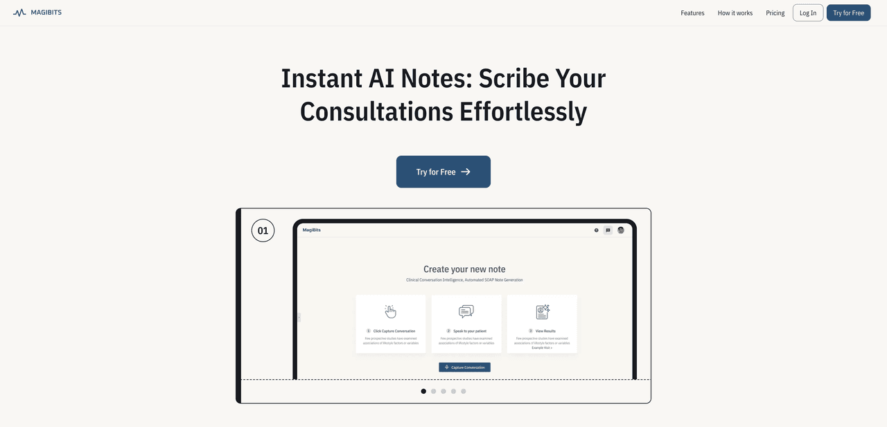 Magibits login interface